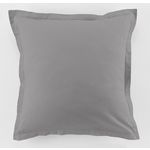 ATELIER DU COTON Taie d'oreiller 100% coton 57fils. Coloris disponibles : Gris, Rouge, Vert