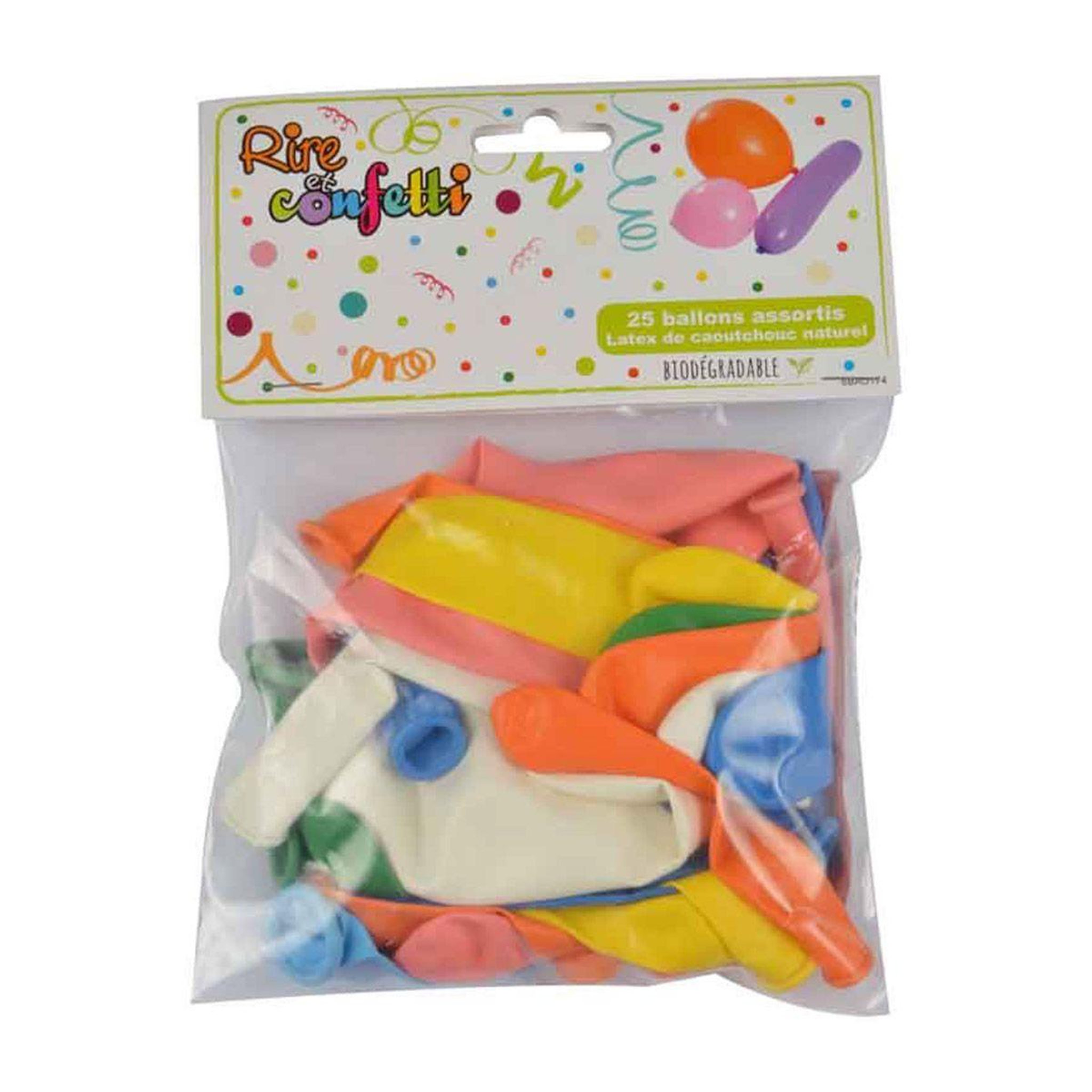 Voir la diapositive 1 : HOMEA Lot de 25 ballons gonflables  latex  multicolore
