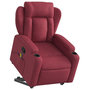 Voir la diapositive 3 : VIDAXL Fauteuil inclinable de massage Rouge bordeaux Tissu