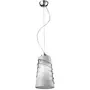 Paris Prix Lampe Suspension  Crister  18cm Blanc & Transparent