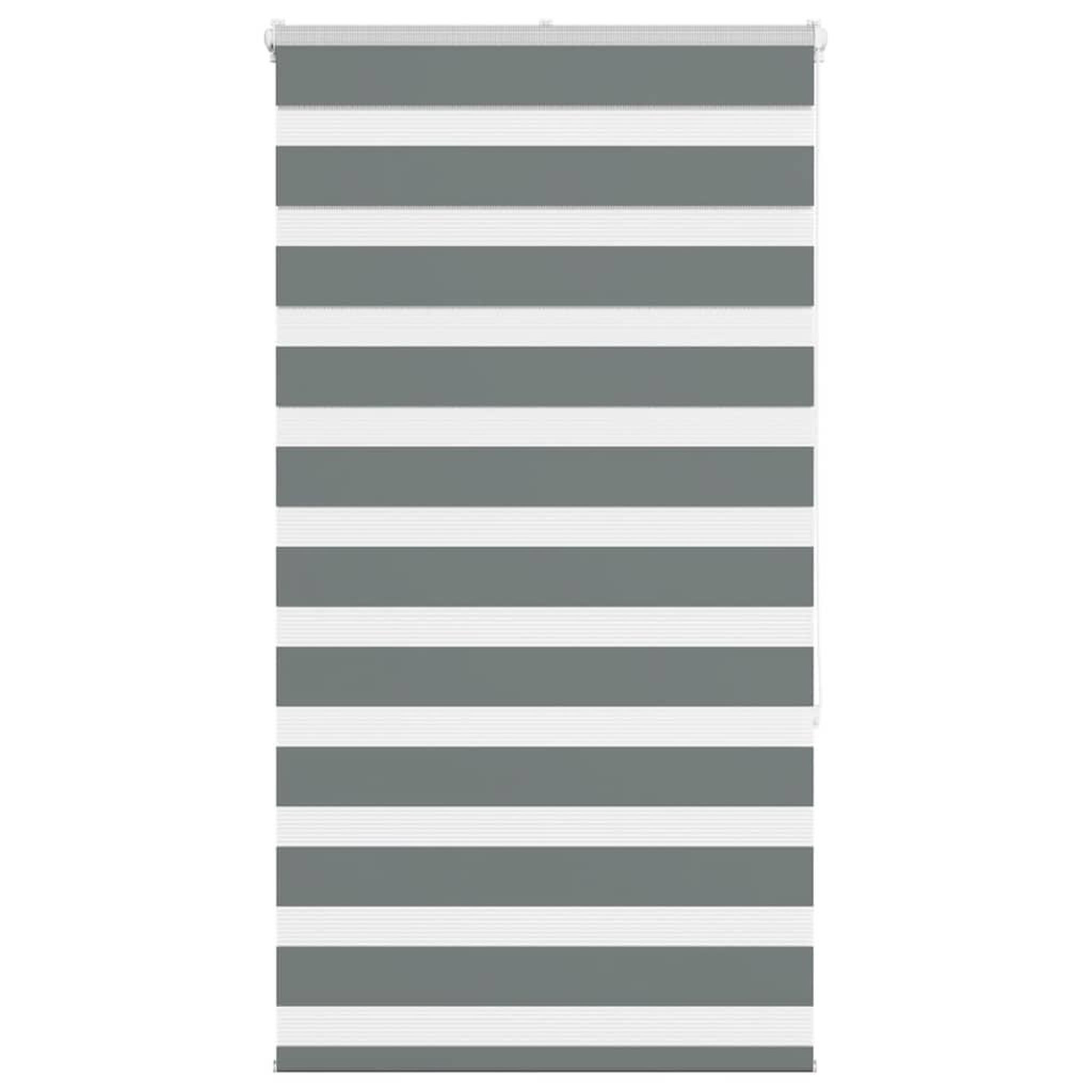 VIDAXL Store zebre gris fonce largeur du tissu 75,9 cm polyester