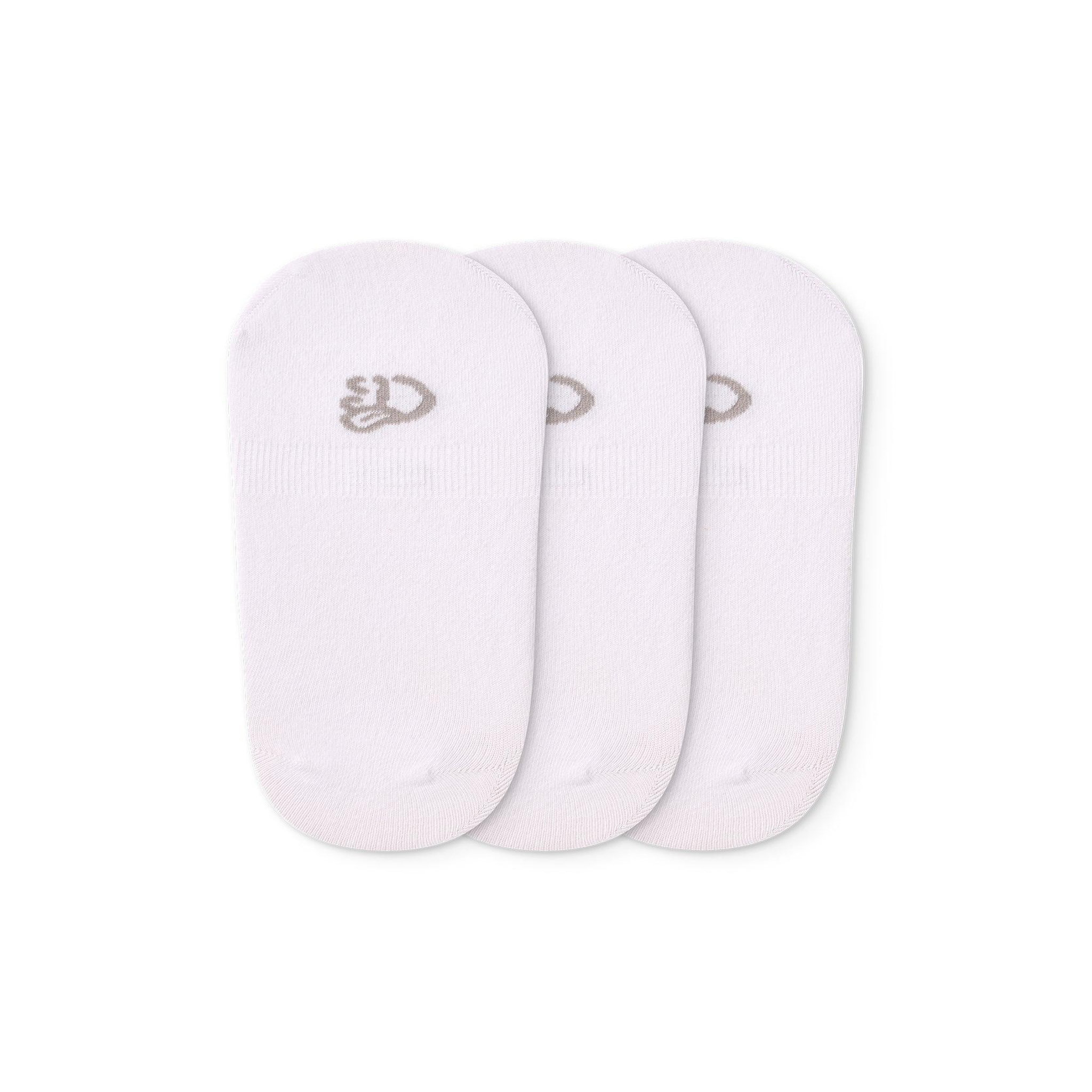 Voir la diapositive 3 : DEDOLES Lot de 3 paires de protège-pieds blanches en coton