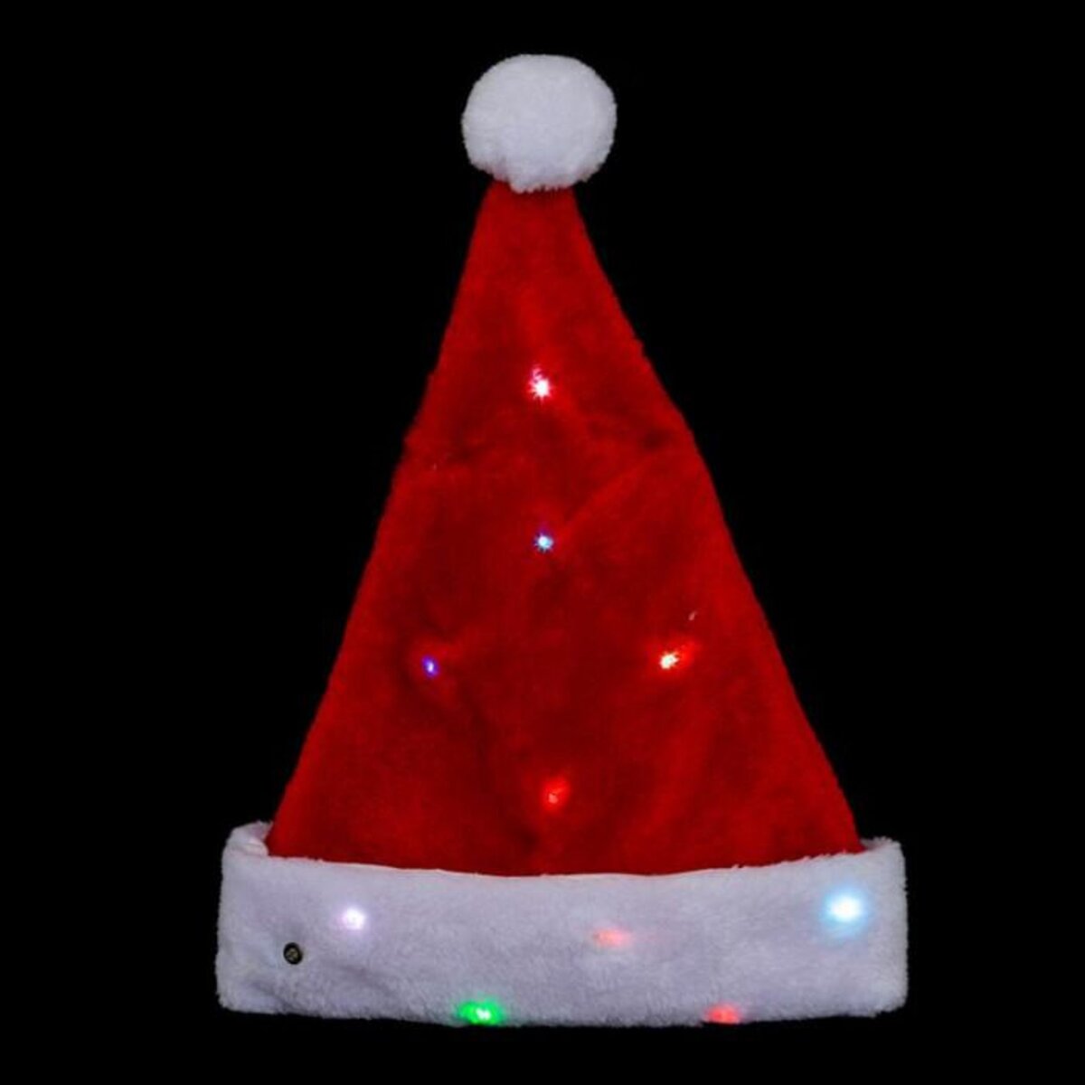 FEERIC LIGHT & CHRISTMAS Chapeau de Noël Adulte  Led  41cm Rouge