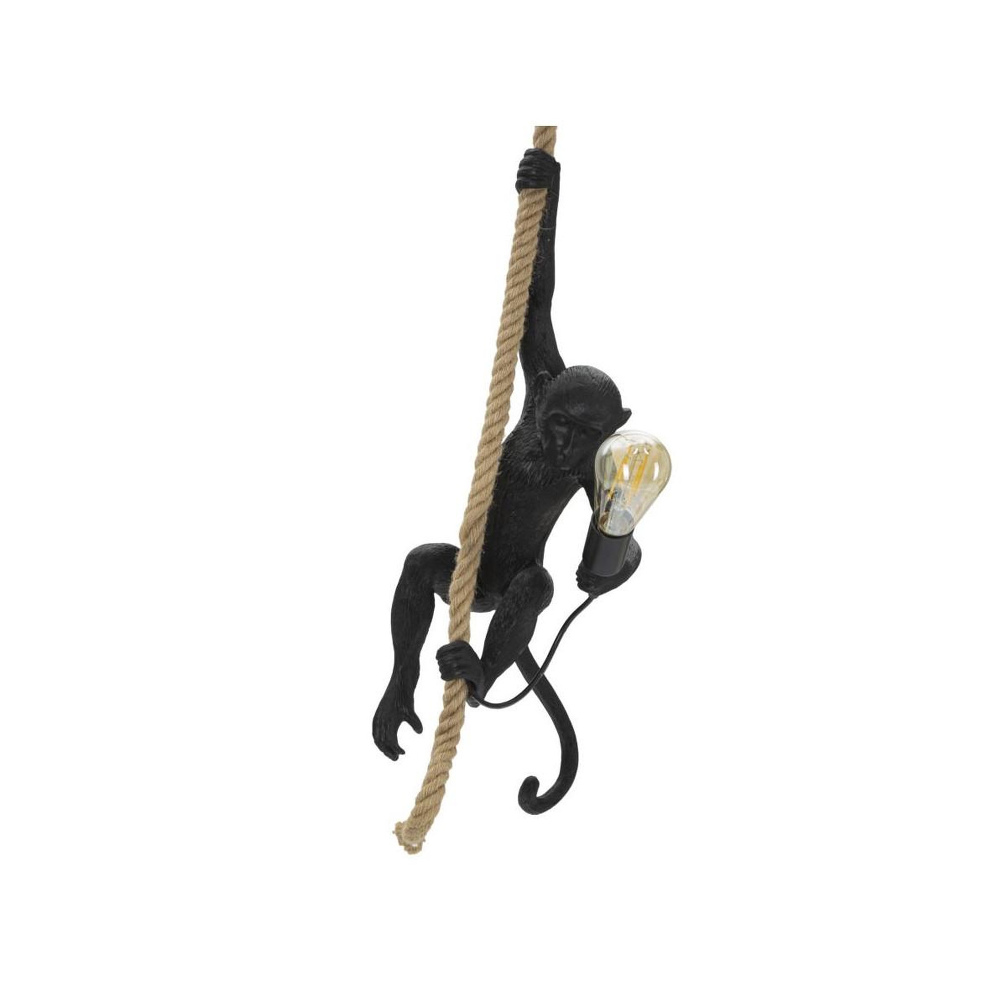Voir la diapositive 2 : Paris Prix Lampe Suspension en Résine  Singe  60cm Noir