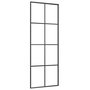 Voir la diapositive 2 : VIDAXL Porte coulissante Noir 76x205 cm Verre ESG et aluminium