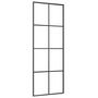 Voir la diapositive 2 : VIDAXL Porte coulissante Noir 76x205 cm Verre ESG et aluminium