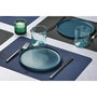 Voir la diapositive 2 : BJORN Set de table rectangulaire réversible - 6 pièces - Cuir recyclé bleu nuit et gris anthracite