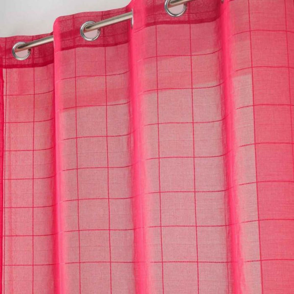 Paris Prix Rideau Voilage à Œillets  Eulalie  140x240cm Rouge