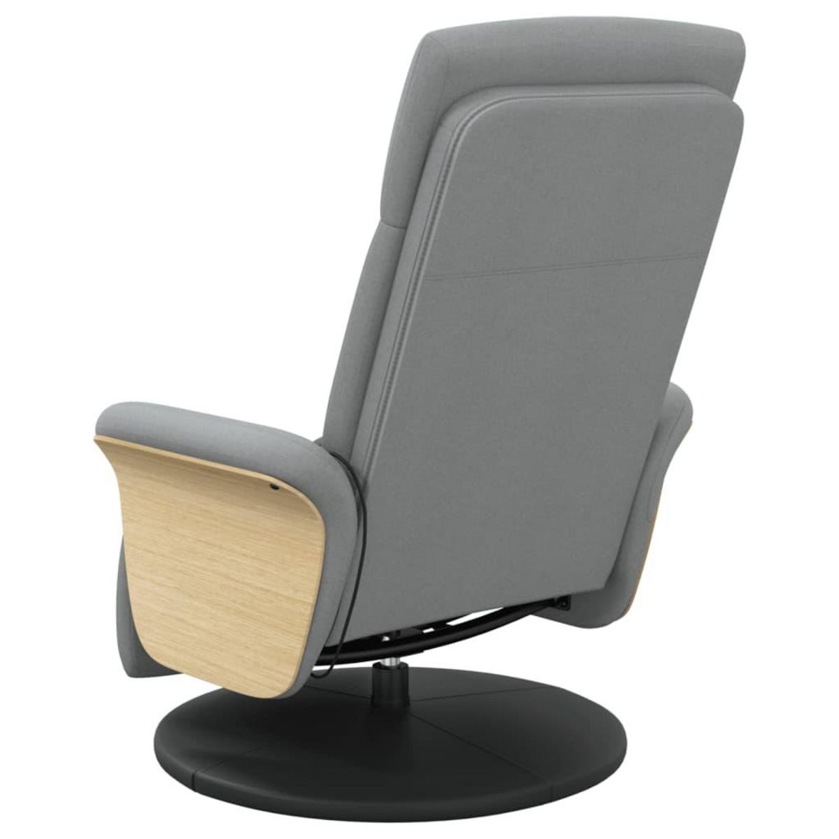 VIDAXL Fauteuil inclinable de massage et repose-pieds gris clair tissu