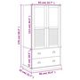 Voir la diapositive 6 : VIDAXL Garde-robe VIGO 90x55x176 cm bois massif de pin