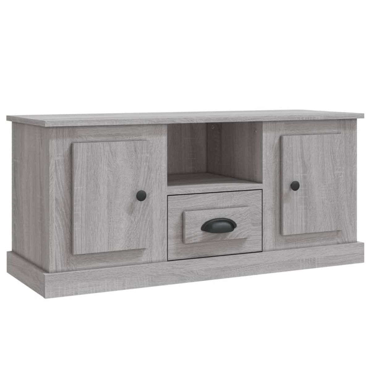 VIDAXL Meuble TV sonoma gris 100x35,5x45 cm bois d'ingenierie