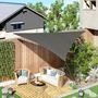 Voir la diapositive 2 : OUTSUNNY Voile d'ombrage triangulaire grande taille 5 x 5 x 5 m polyéthylène haute densité résistant aux UV gris