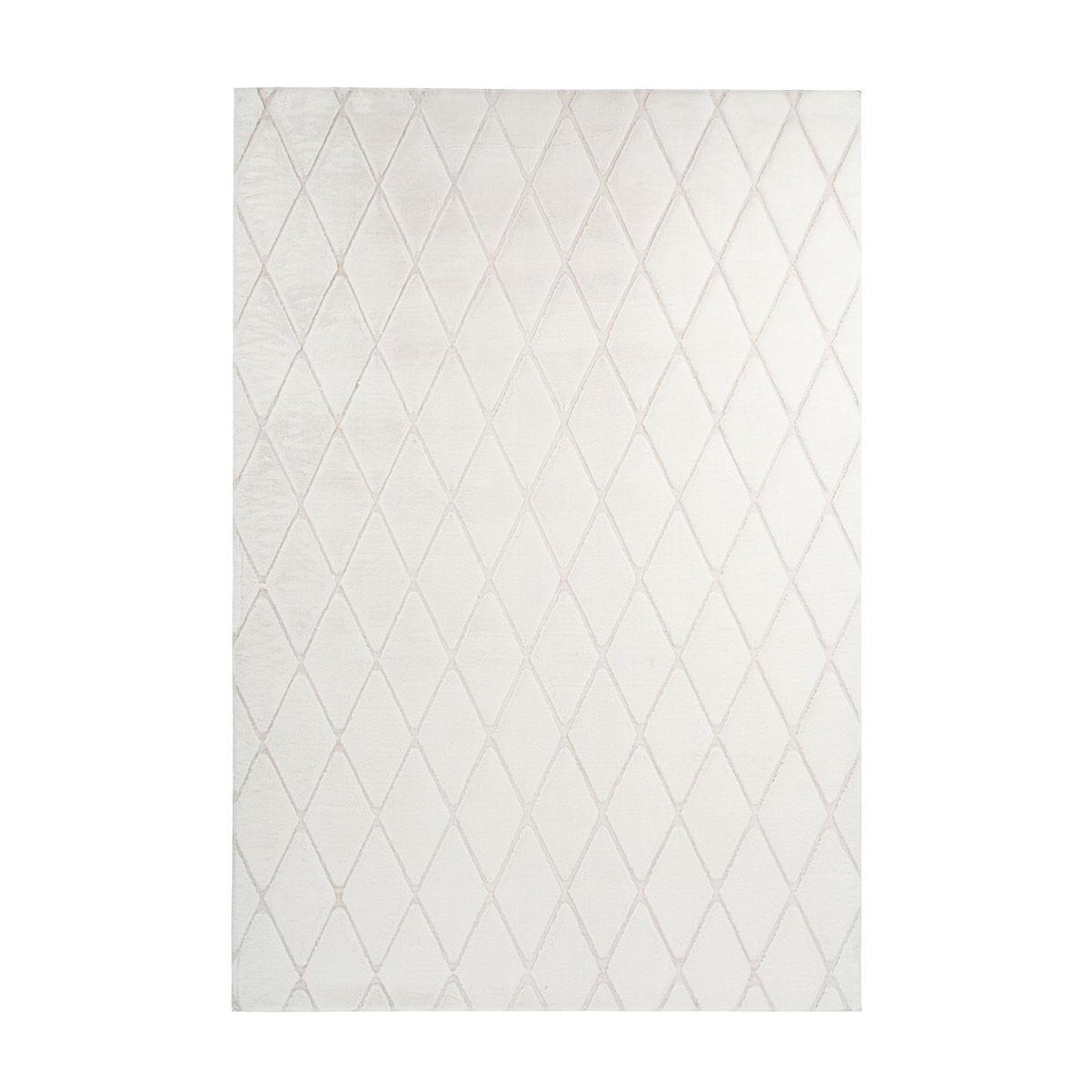 Paris Prix Tapis shaggy géométrique  vivica  blanc & crème. Coloris disponibles : Blanc
