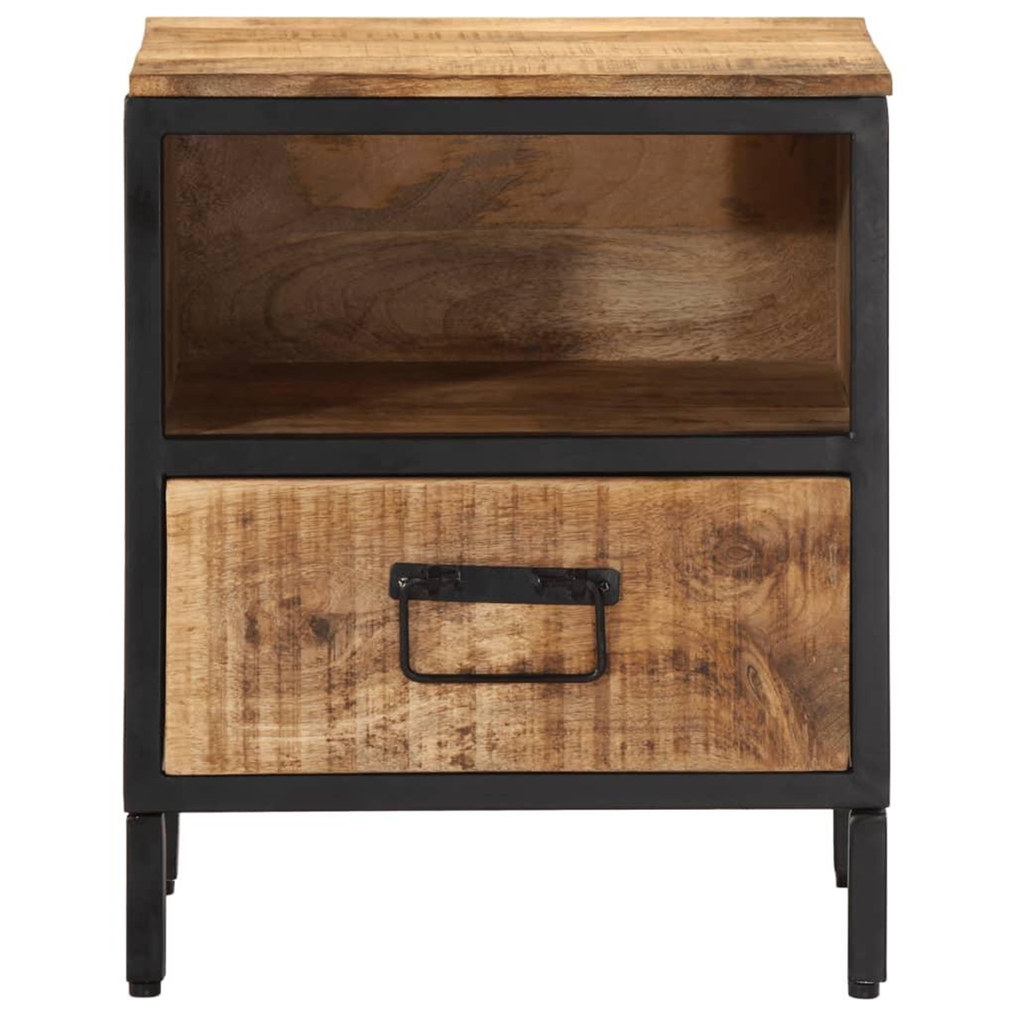 Voir la diapositive 3 : VIDAXL Table de chevet 40x35x50 cm bois de manguier massif
