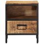Voir la diapositive 3 : VIDAXL Table de chevet 40x35x50 cm bois de manguier massif