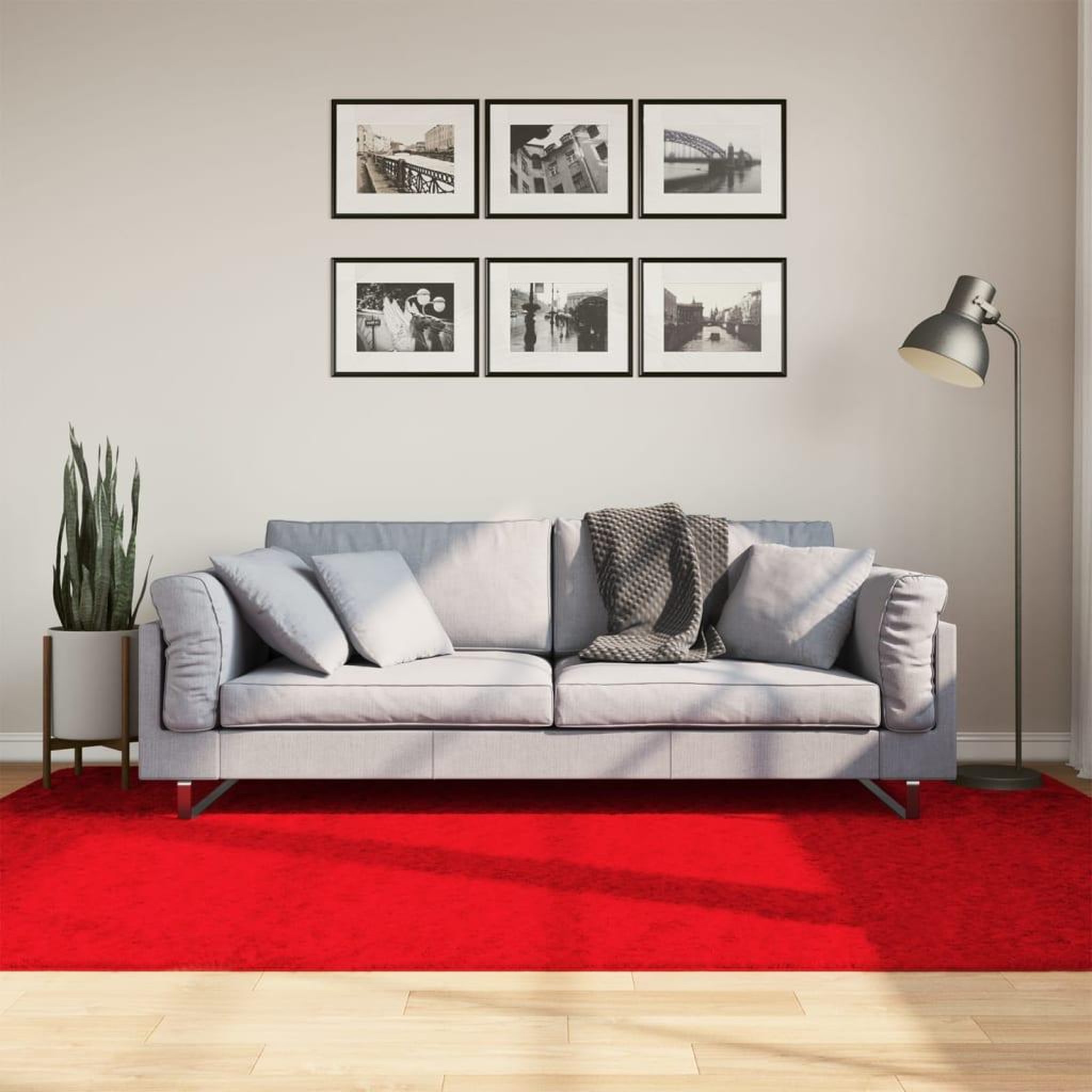 VIDAXL Tapis OVIEDO a poils courts rouge 160x230 cm