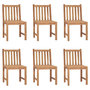 Voir la diapositive 2 : VIDAXL Chaises de jardin lot de 6 avec coussins Bois de teck massif