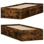Voir la diapositive 4 : VIDAXL Cadre de lit sans matelas chene fume 75x190 cm