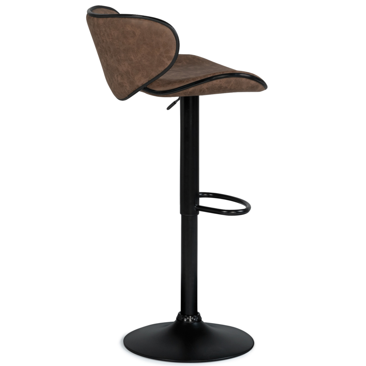 ID MARKET Lot de 2 tabourets de bar SAM marron vintage