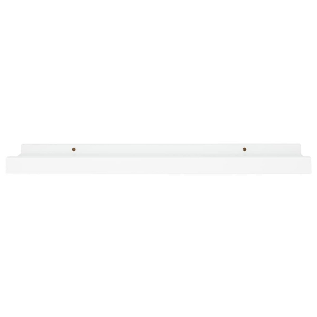 VIDAXL Etageres a rebord pour cadre photo 2 pcs Blanc 40x9x3 cm MDF