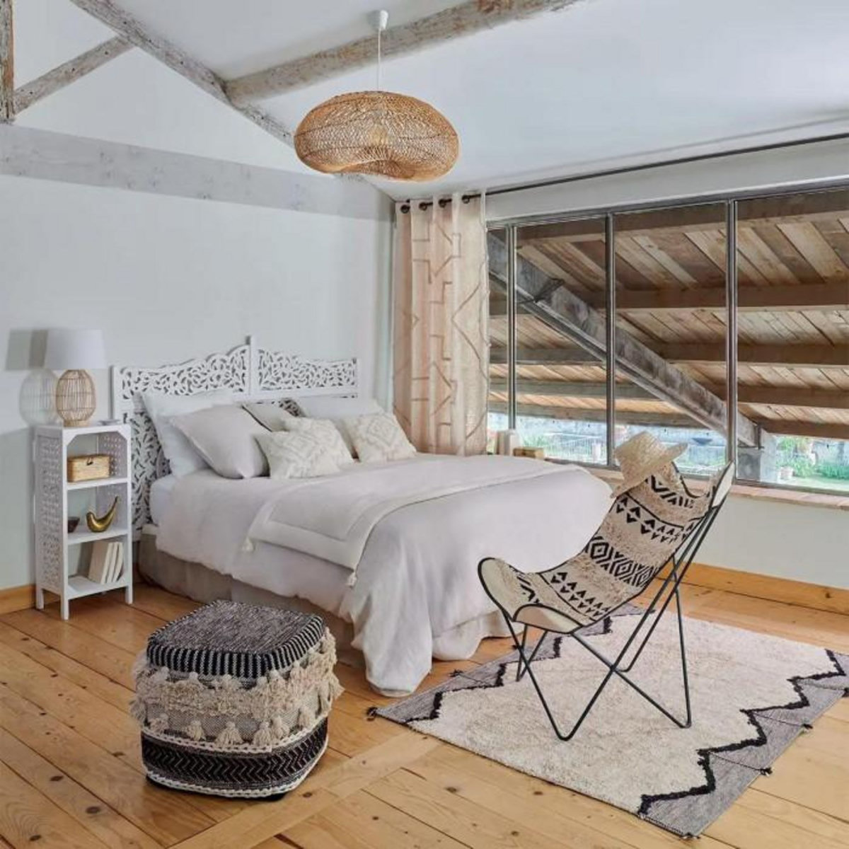 ATMOSPHERA Parure de lit en doublure Gaze de coton grand modèle