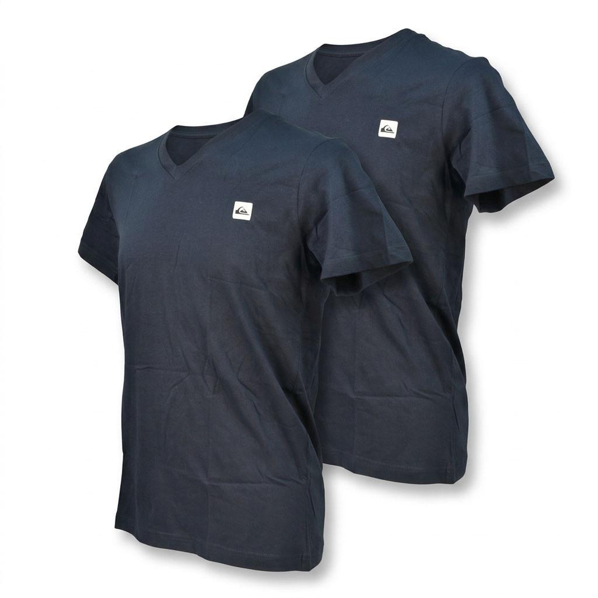 Voir la diapositive 1 : QUIKSILVER Quiksilver Pack de 2 T Shirts Homme 100% Coton Col Rond ou Col V