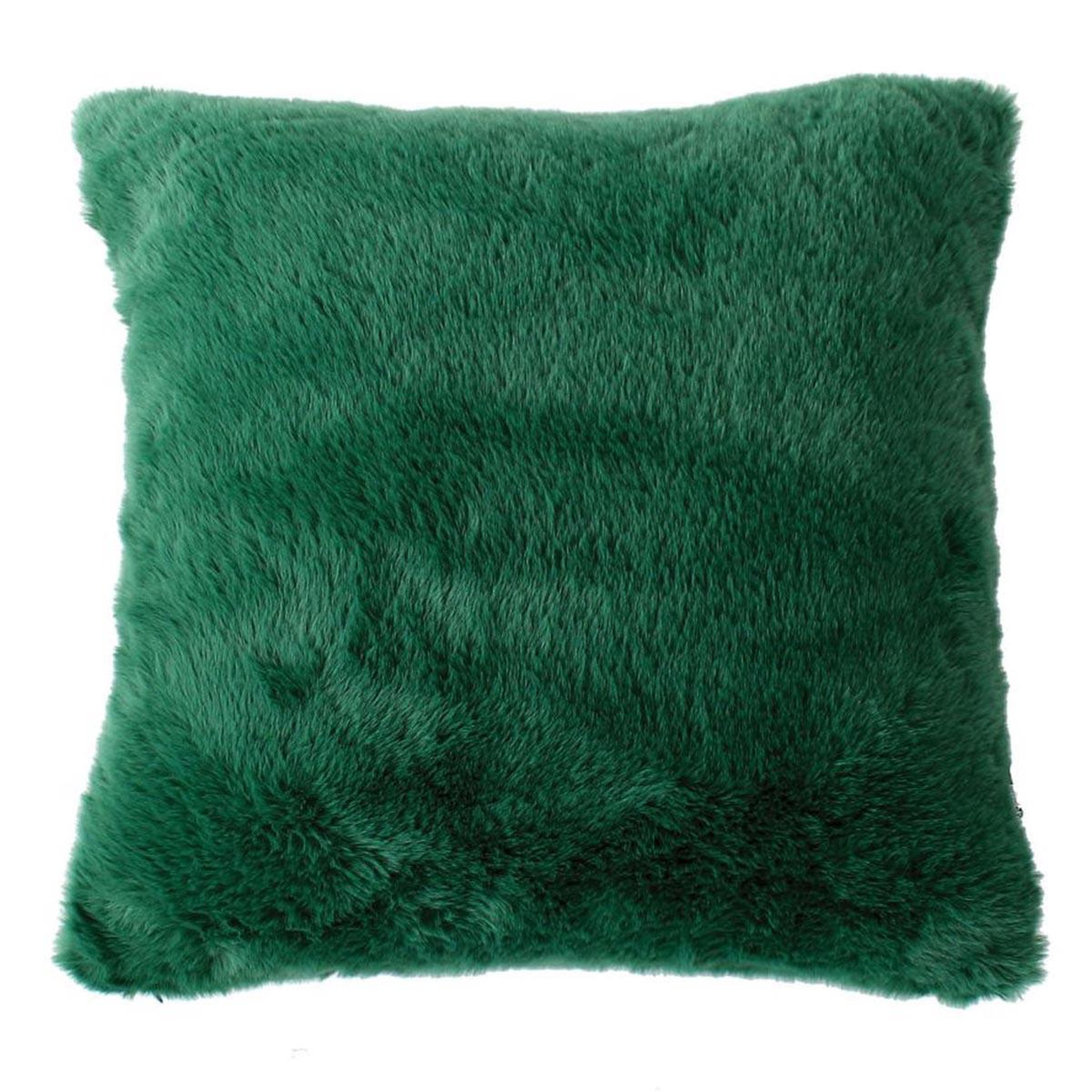 ENJOY HOME Coussin déco imitation fourrure  rabbit pop  40x40cm vert