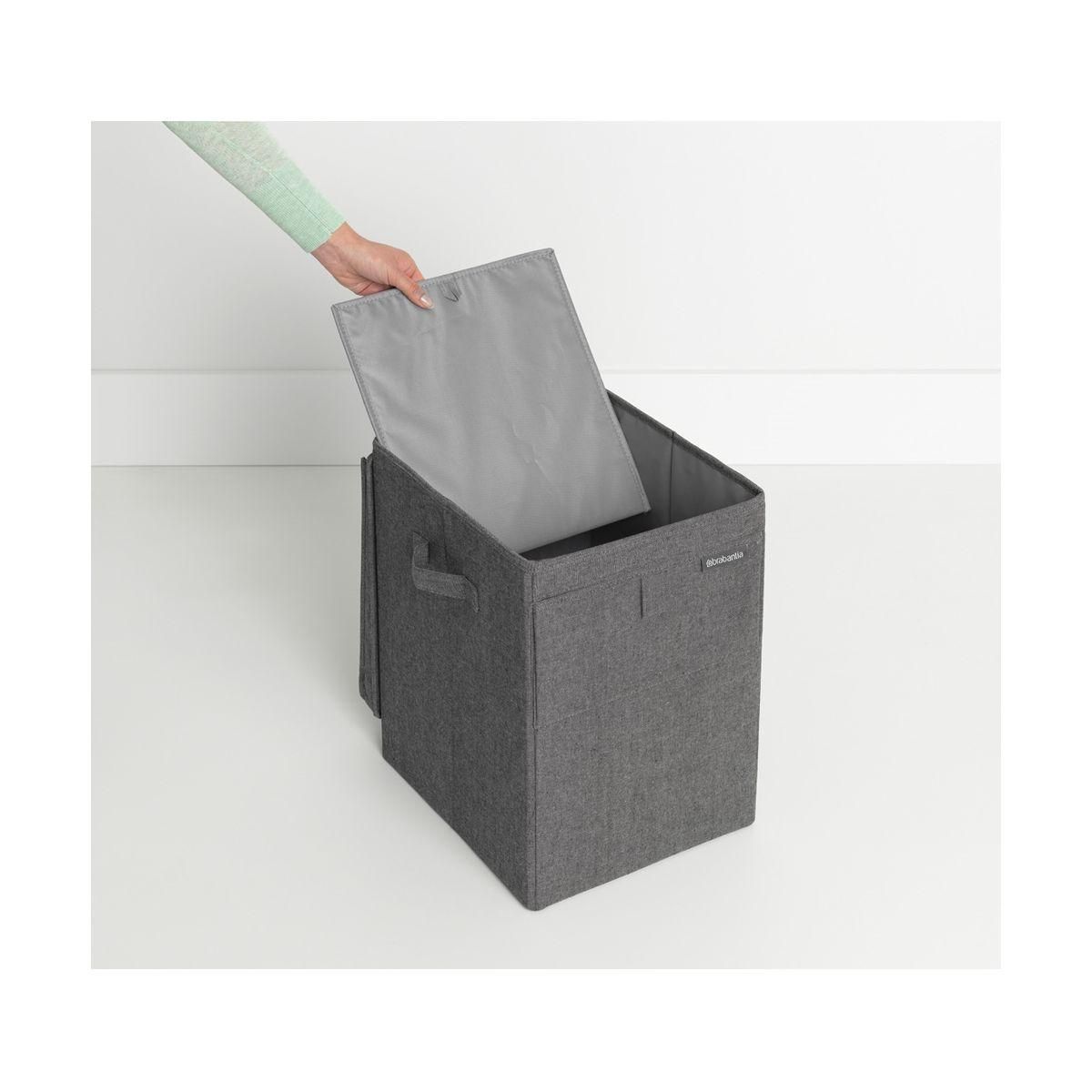 BRABANTIA Panier à linge empilable noir 35 litres