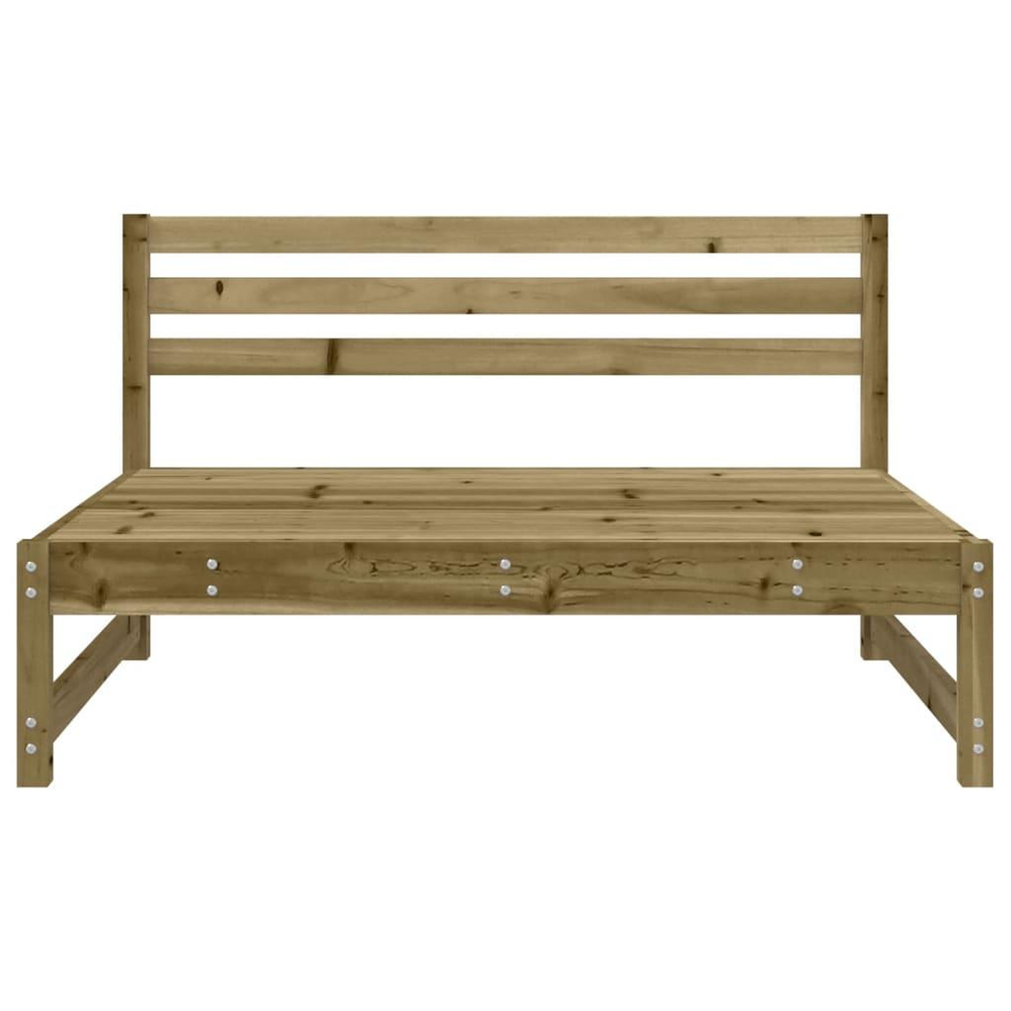 Voir la diapositive 3 : VIDAXL Canape central de jardin 120x80 cm bois de pin impregne