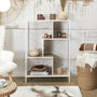 Voir la diapositive 6 : Paris Prix Étagère Design  Edison 113cm Naturel & Blanc