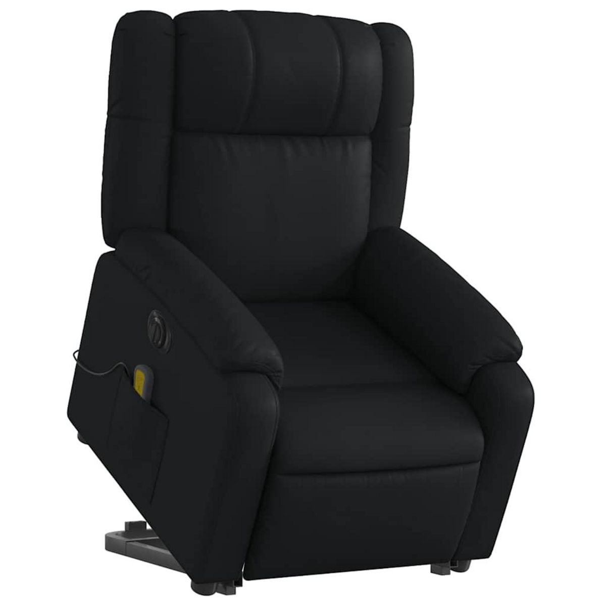 VIDAXL Fauteuil inclinable de massage electrique noir similicuir