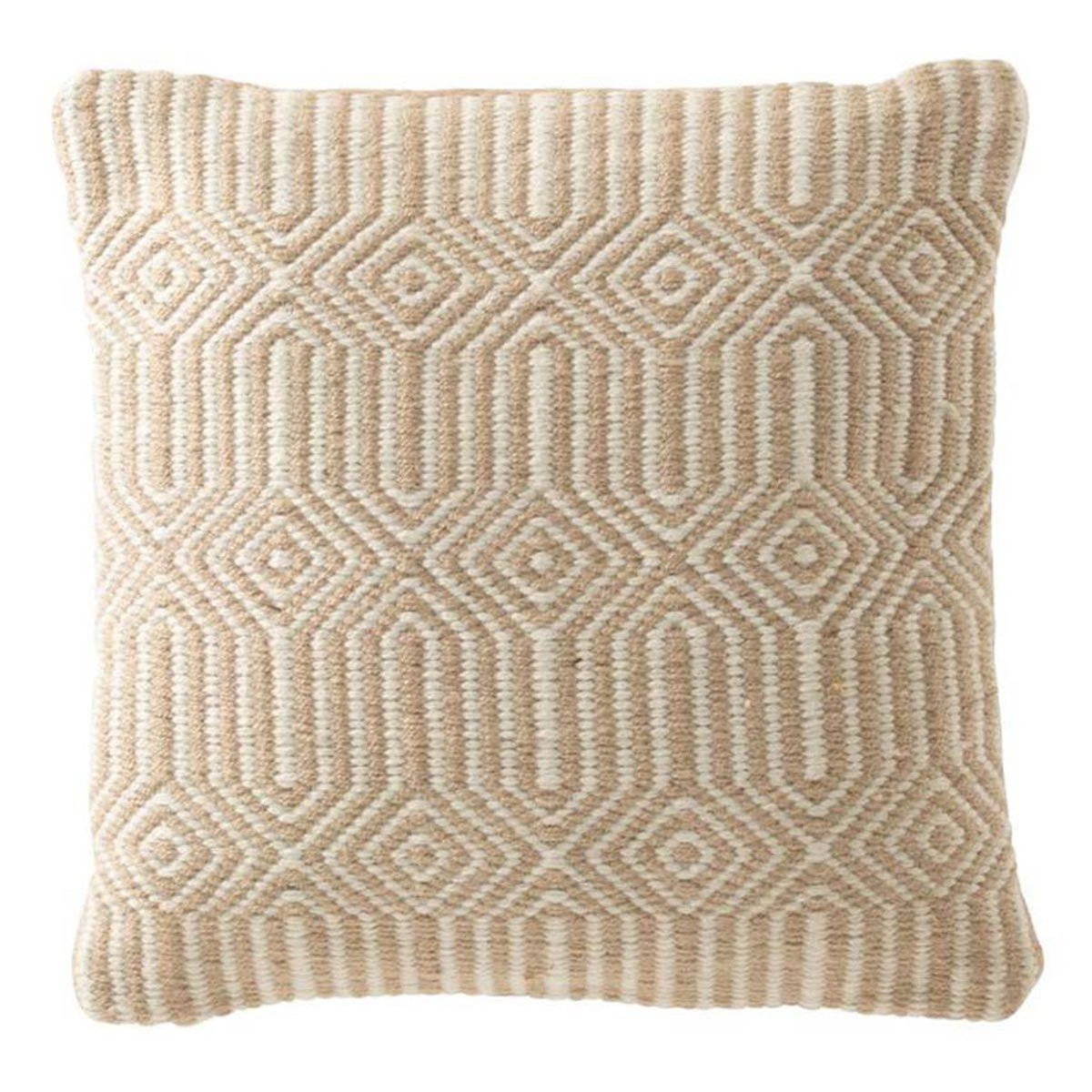 Paris Prix Coussin Déco  Ibiza  42x42cm Naturel & Blanc