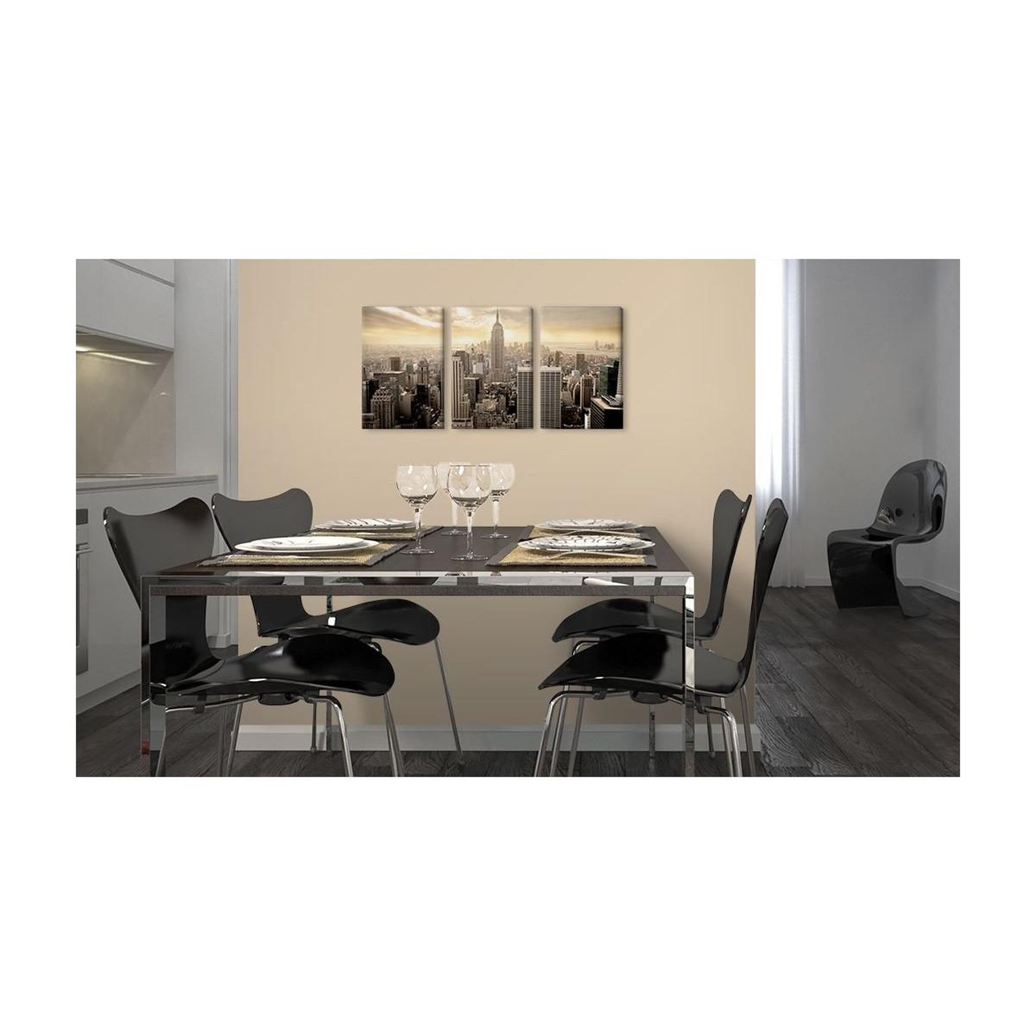 Voir la diapositive 2 : Paris Prix Tableau imprimé  good morning nyc!  30x60cm