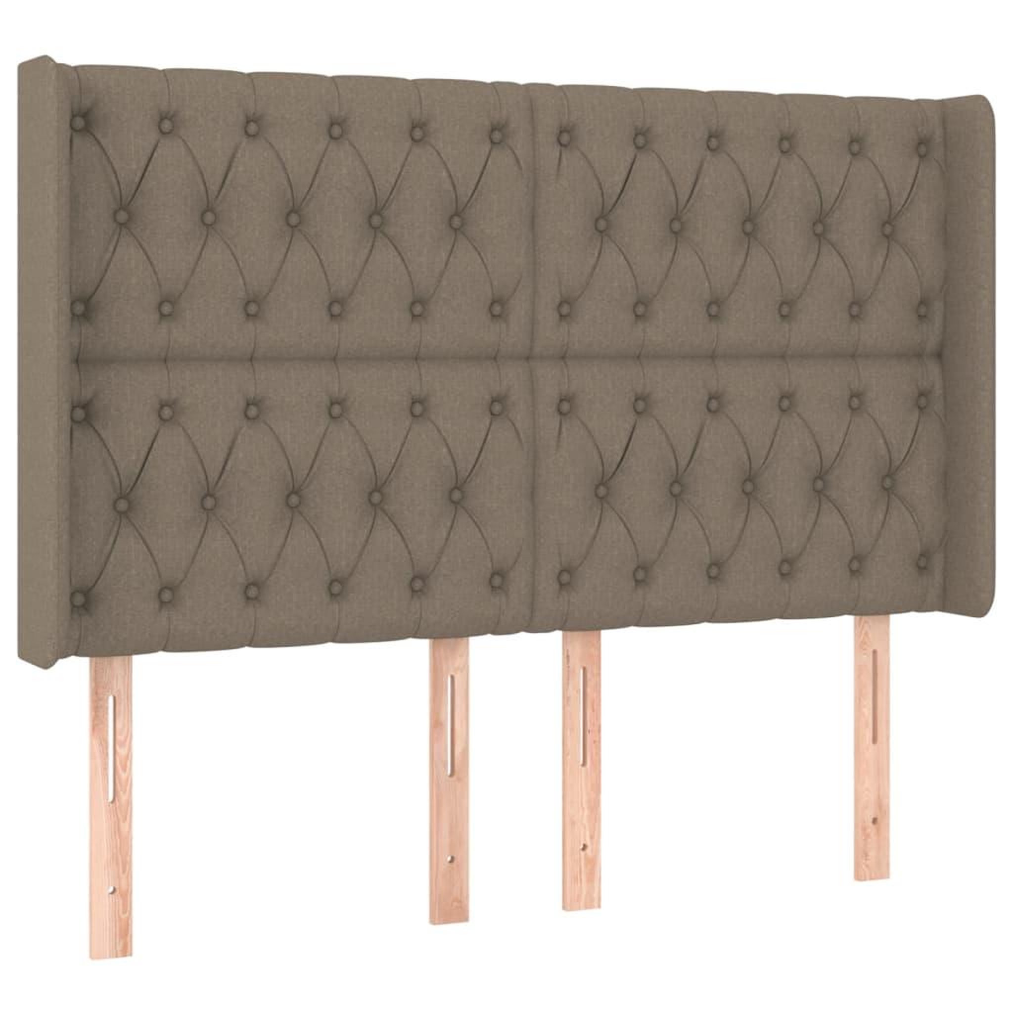 Voir la diapositive 3 : VIDAXL Tete de lit a LED Taupe 147x16x118/128 cm Tissu
