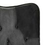Voir la diapositive 5 : VIDAXL Fauteuil avec repose-pieds Noir Cuir veritable et toile