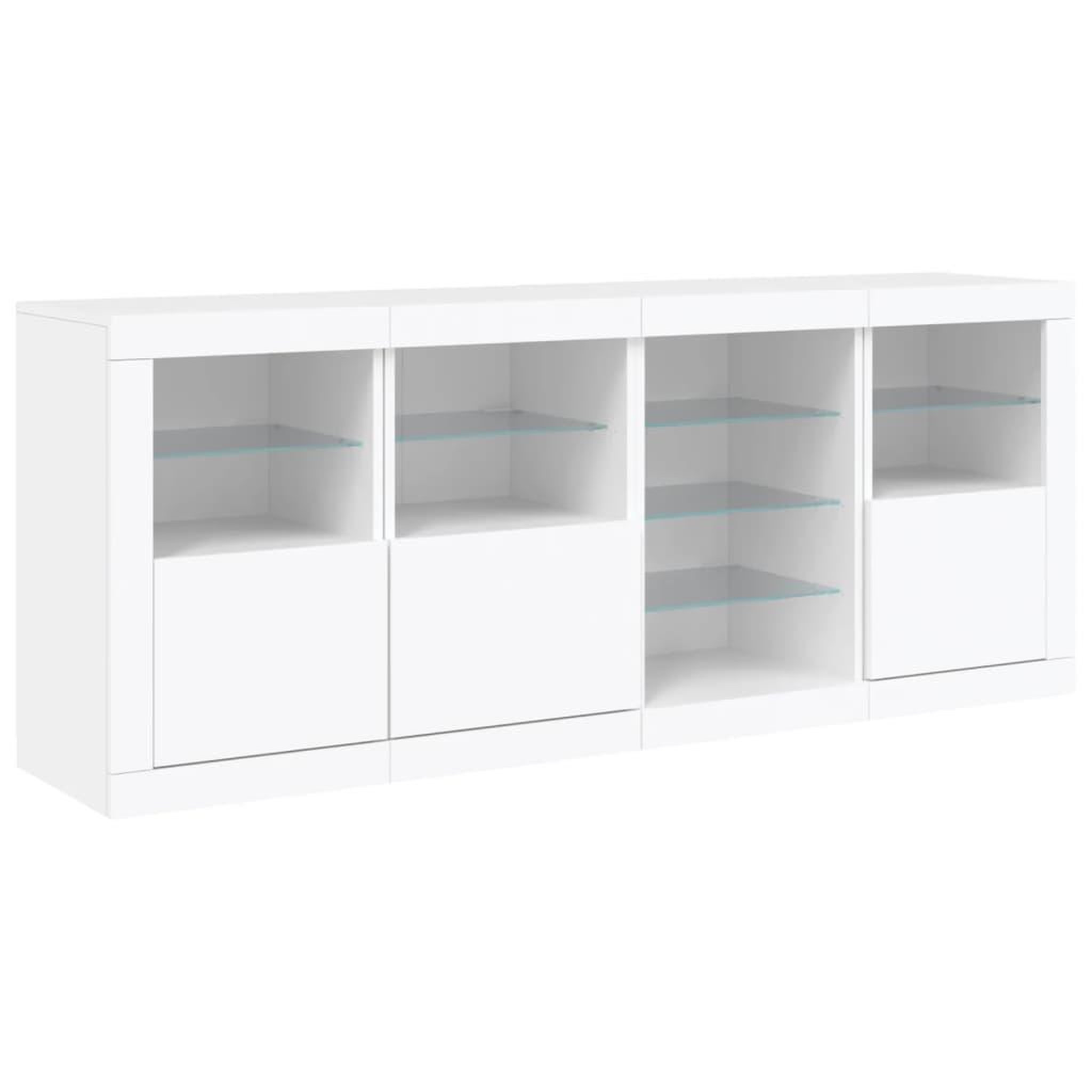 Voir la diapositive 5 : VIDAXL Buffet avec lumieres LED blanc 164x37x67 cm