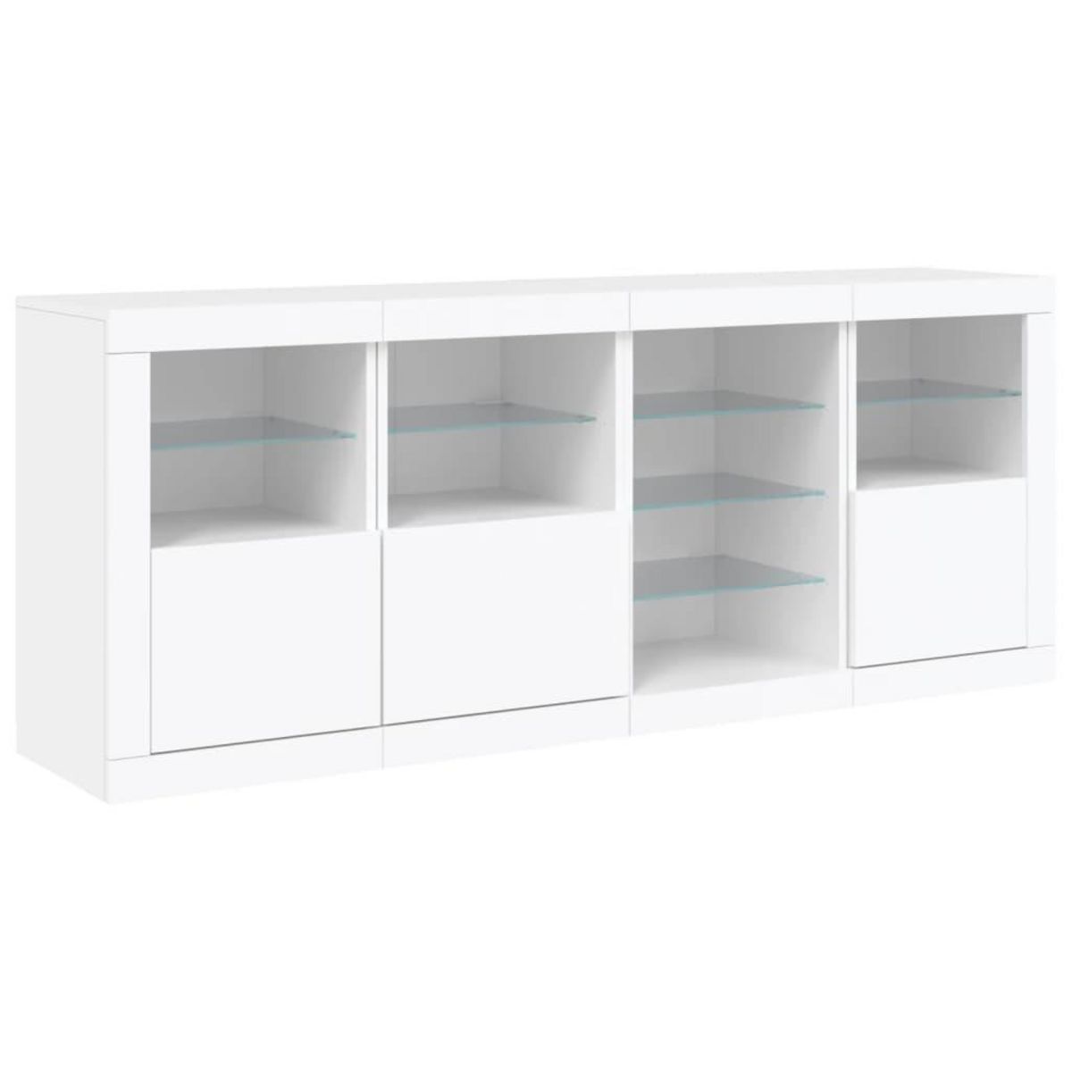 VIDAXL Buffet avec lumieres LED blanc 164x37x67 cm