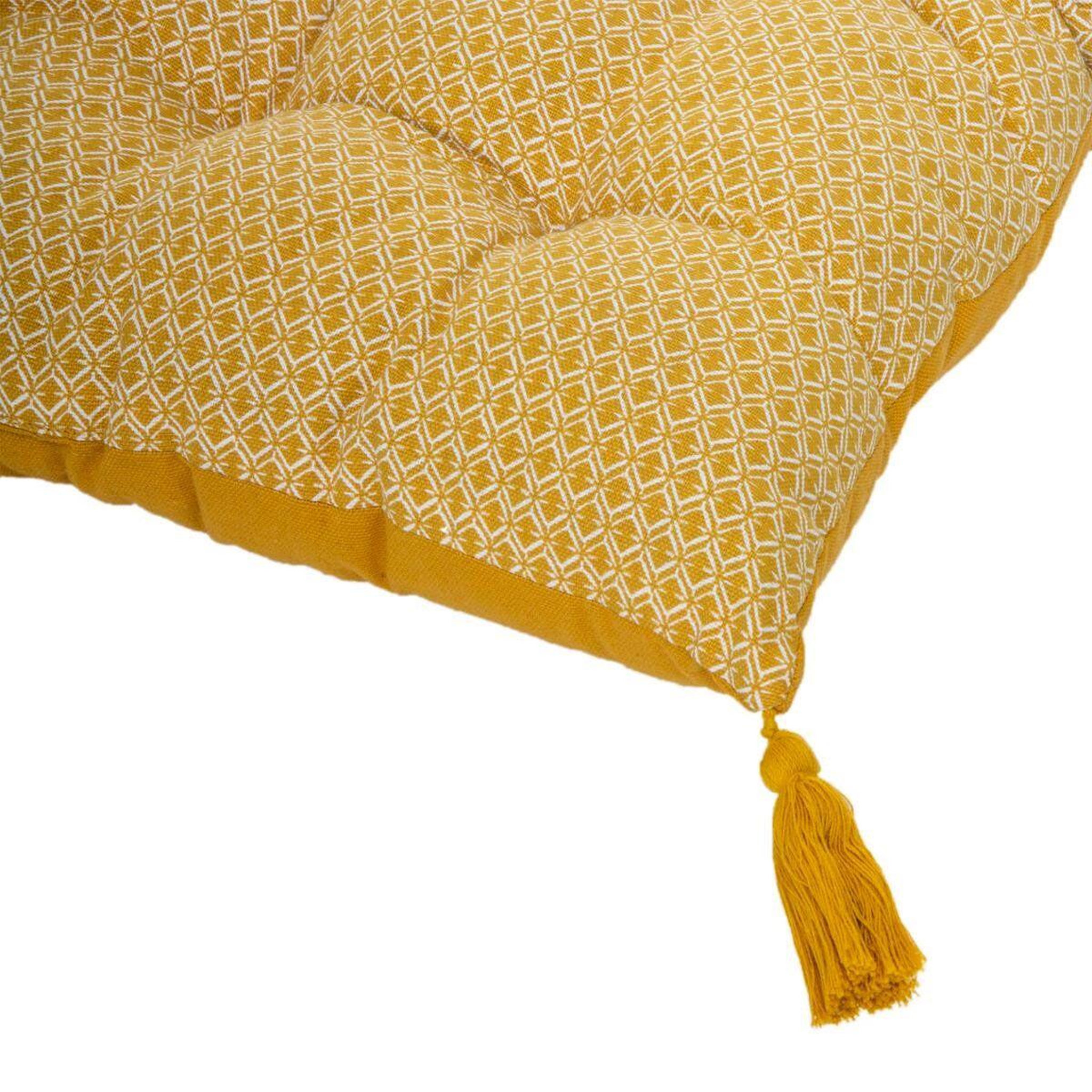 Voir la diapositive 3 : ATMOSPHERA Matelas de sol 4 pompons  otto  60x120cm ocre