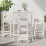 Voir la diapositive 3 : VIDAXL Ensemble de bar de jardin 5 pcs blanc bois massif de pin
