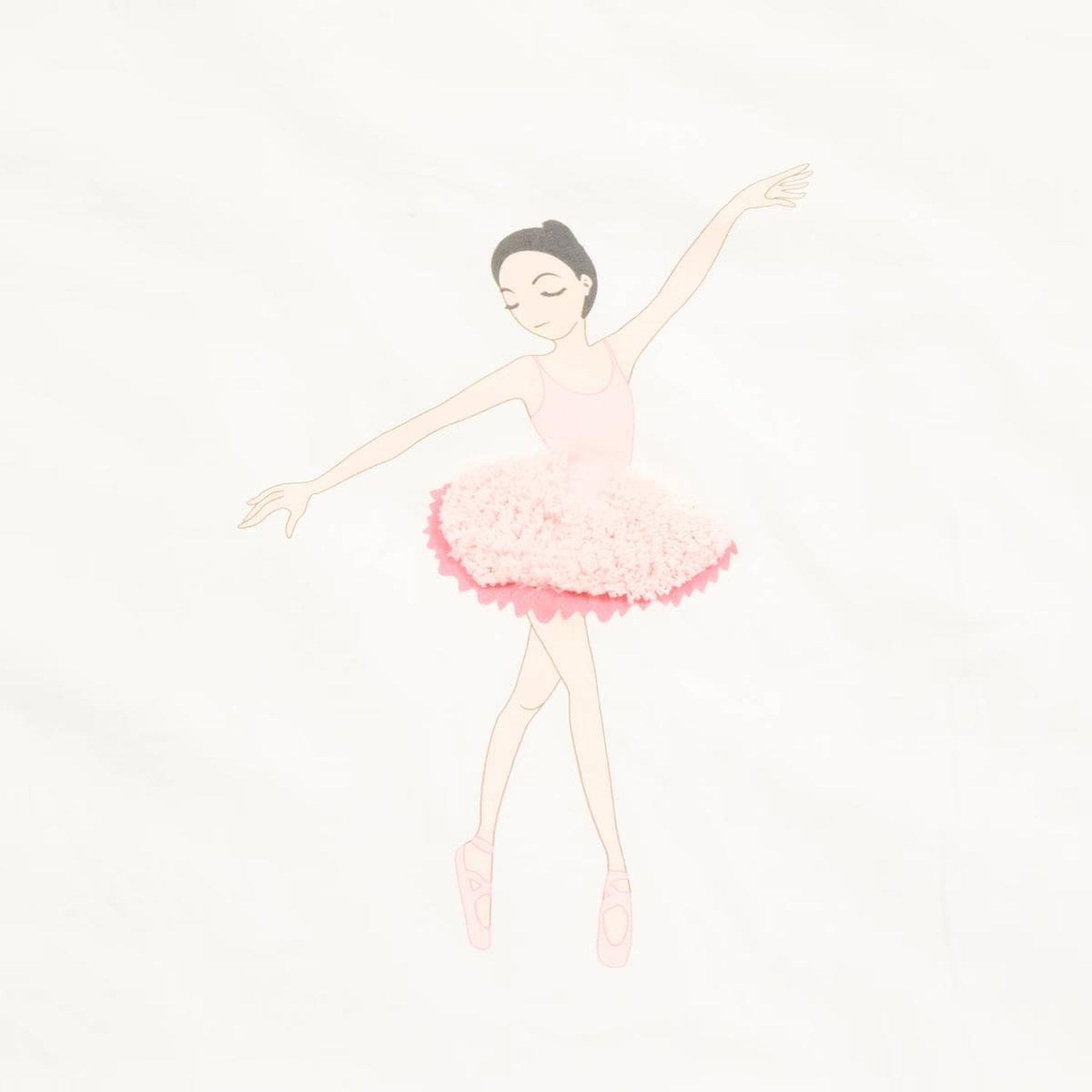 Voir la diapositive 2 : Atmosphera Kids Parure de lit tufté  ballerines  140x200cm rose