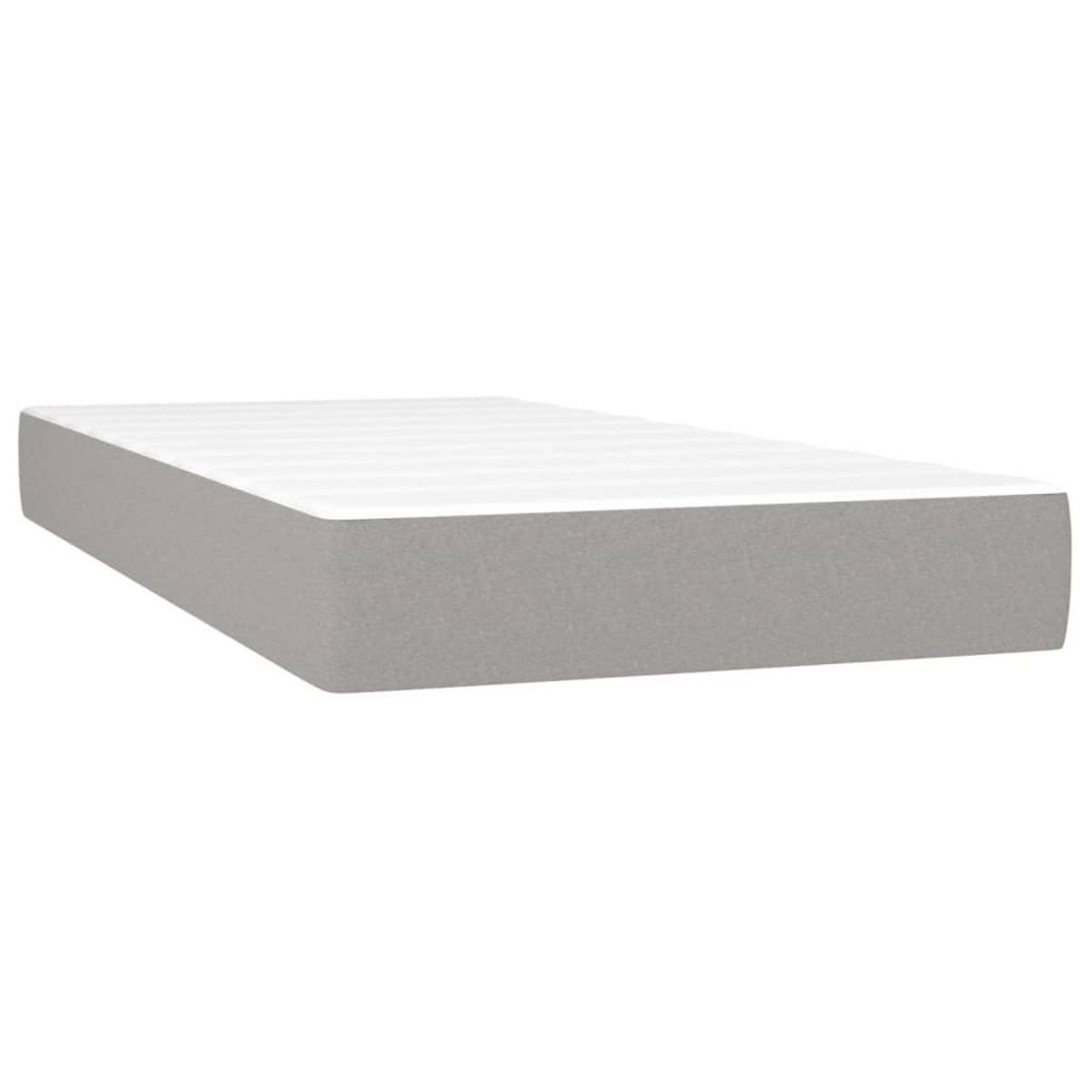 VIDAXL Sommier a lattes de lit avec matelas Gris clair 200x200cm Tissu