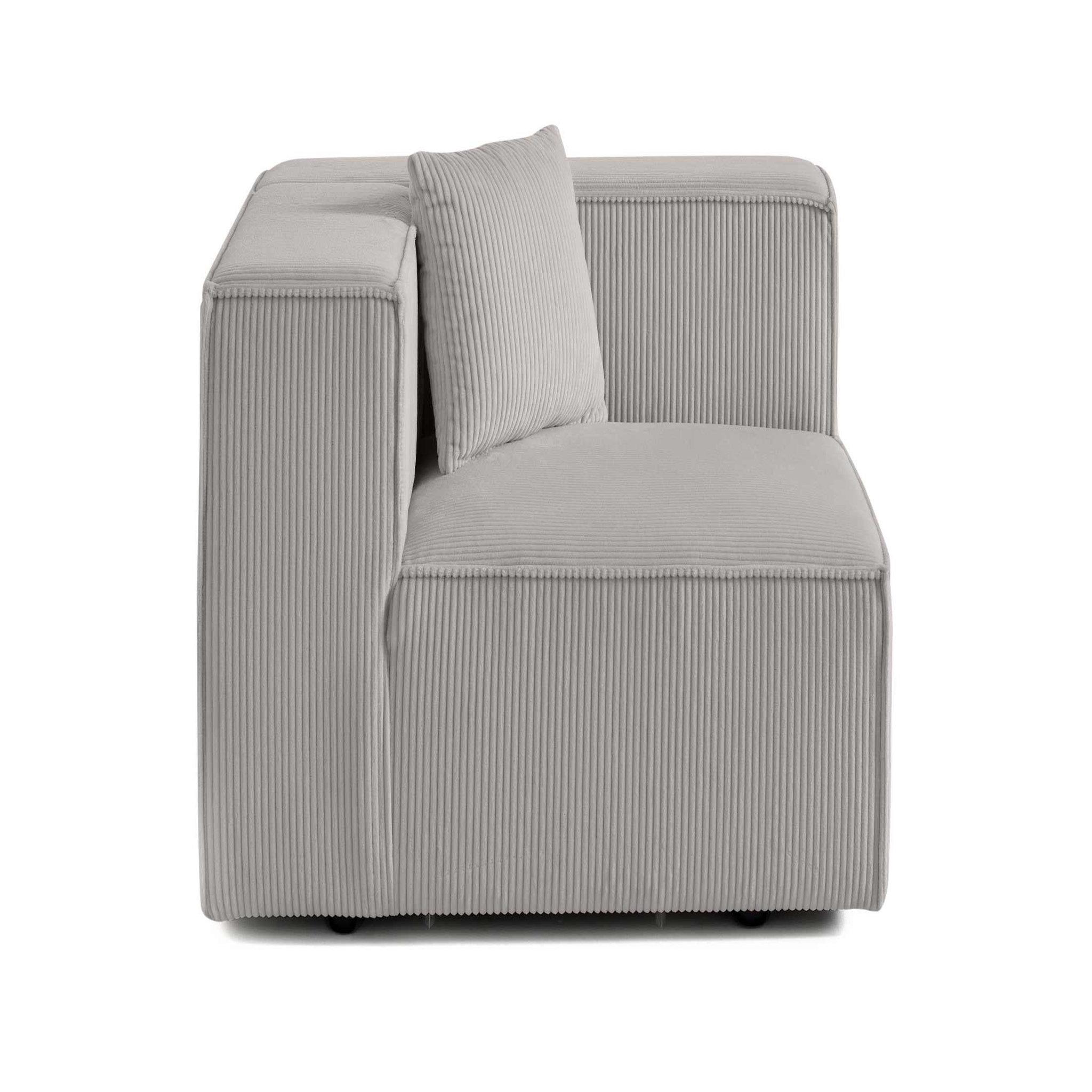 Voir la diapositive 6 : LISA DESIGN Arty - module d'assise droit - en velours côtelé