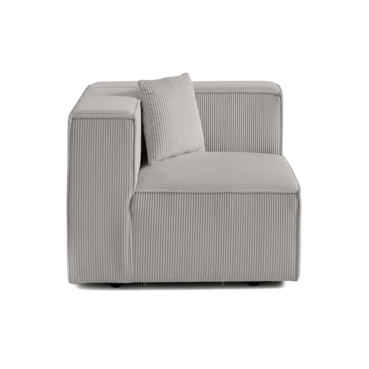 LISA DESIGN Arty - module d'assise droit - en velours côtelé