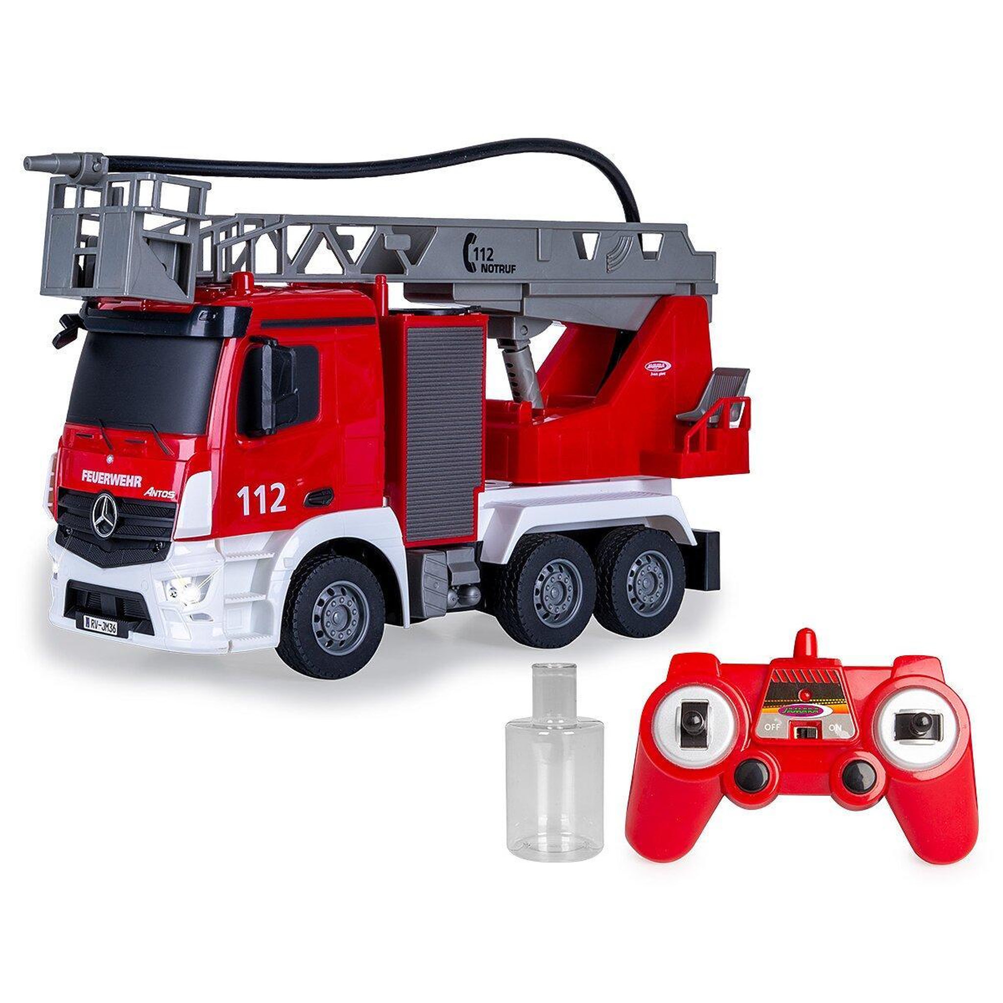 Voir la diapositive 3 : Jamara Camion pompier Mercedes Antos 1:26 fonction spray