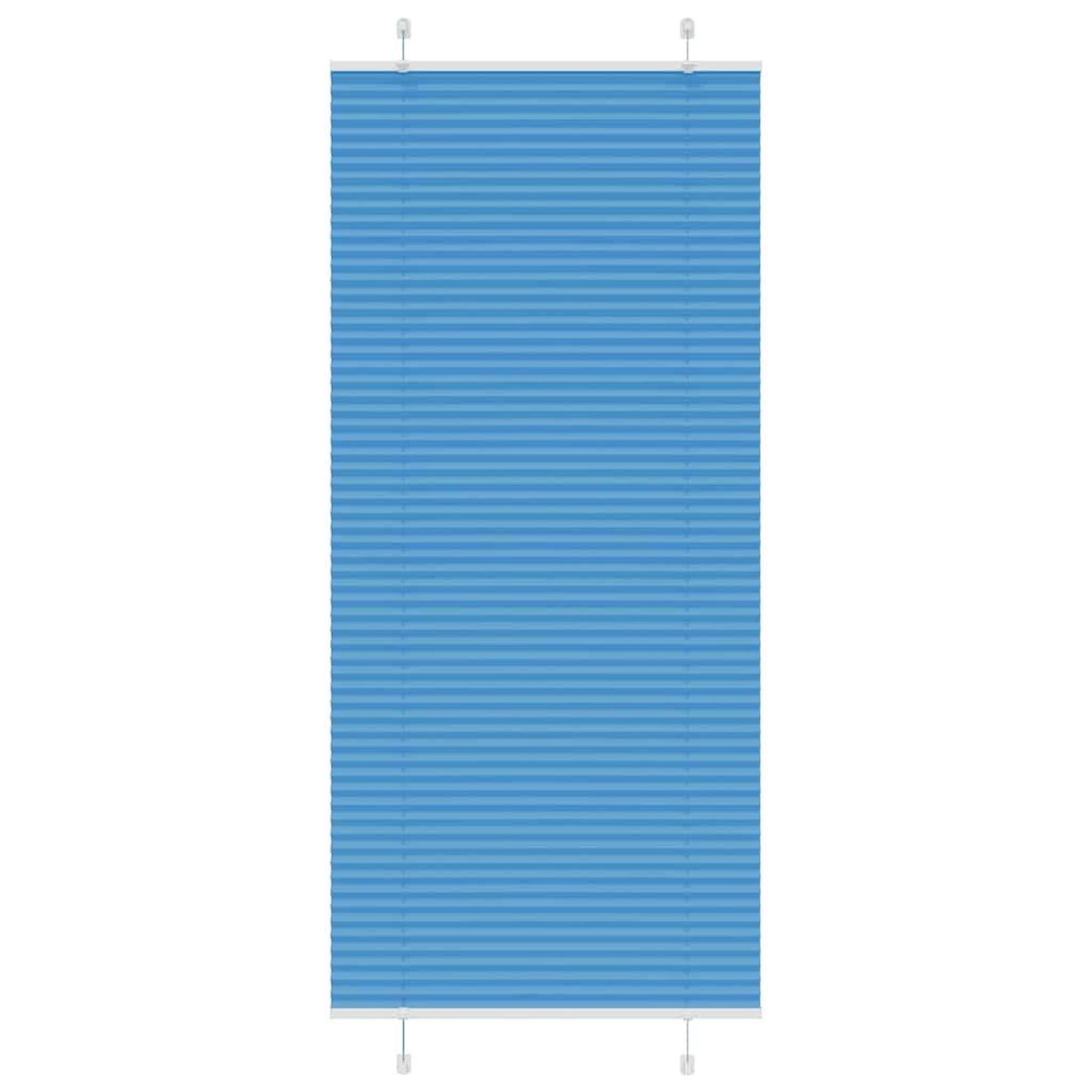 VIDAXL Store plisse bleu 95x200 cm largeur du tissu 94,4 cm polyester