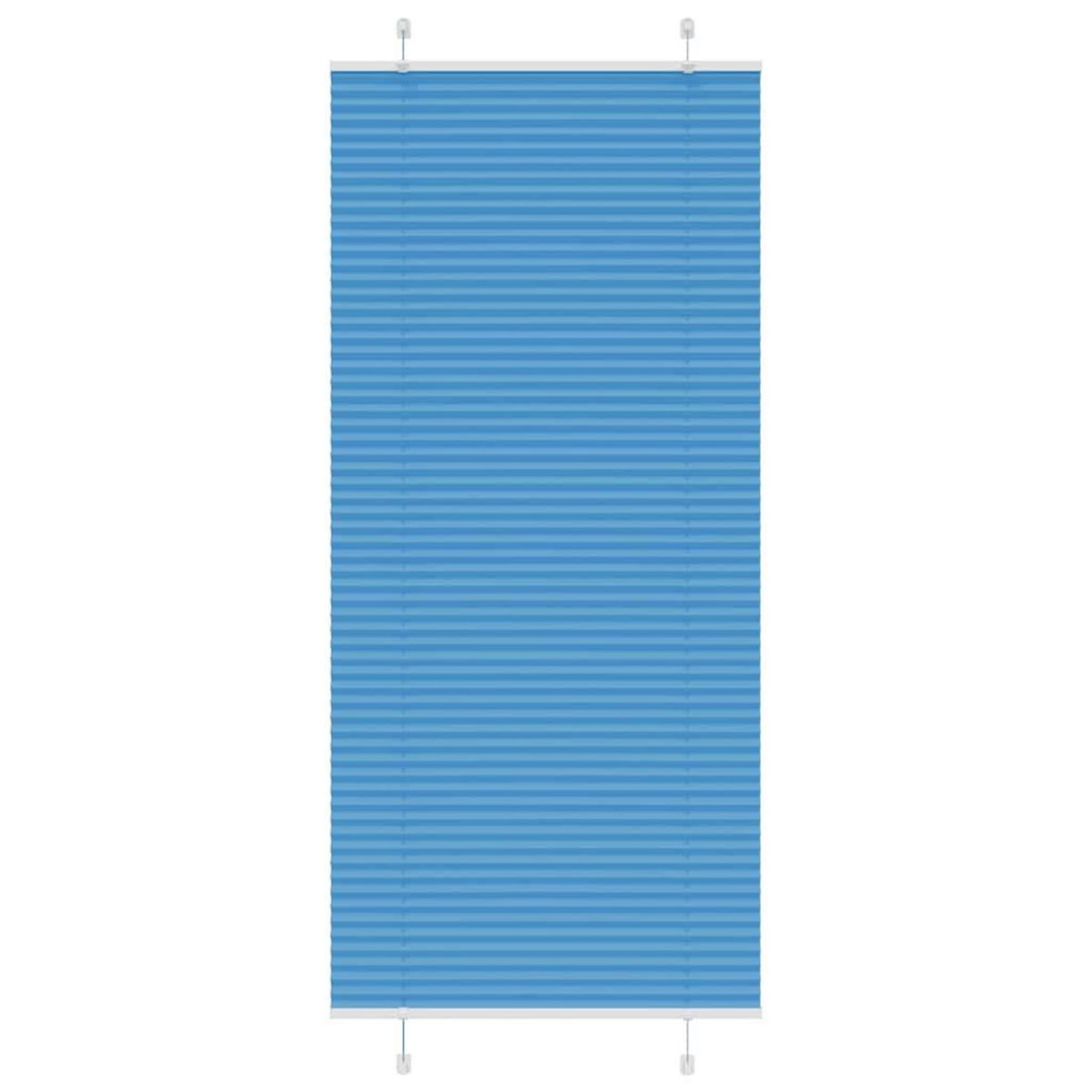 VIDAXL Store plisse bleu 95x200 cm largeur du tissu 94,4 cm polyester