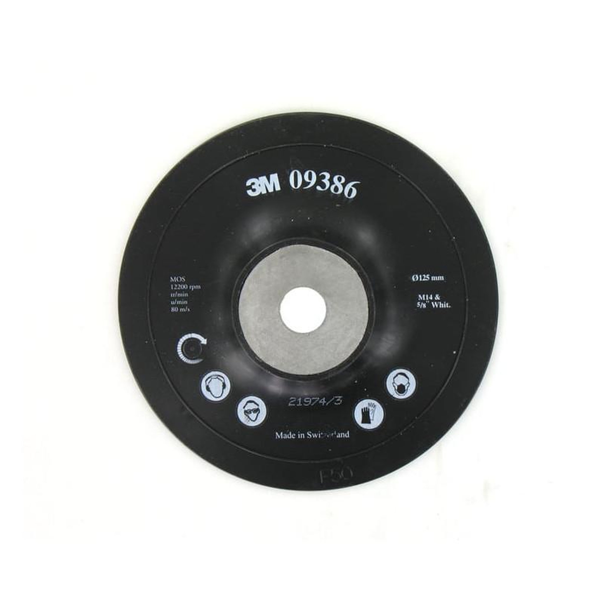 Voir la diapositive 4 : 3M Plateau 3m lisse support pour disques fibre m14 diamètre 125 mm
