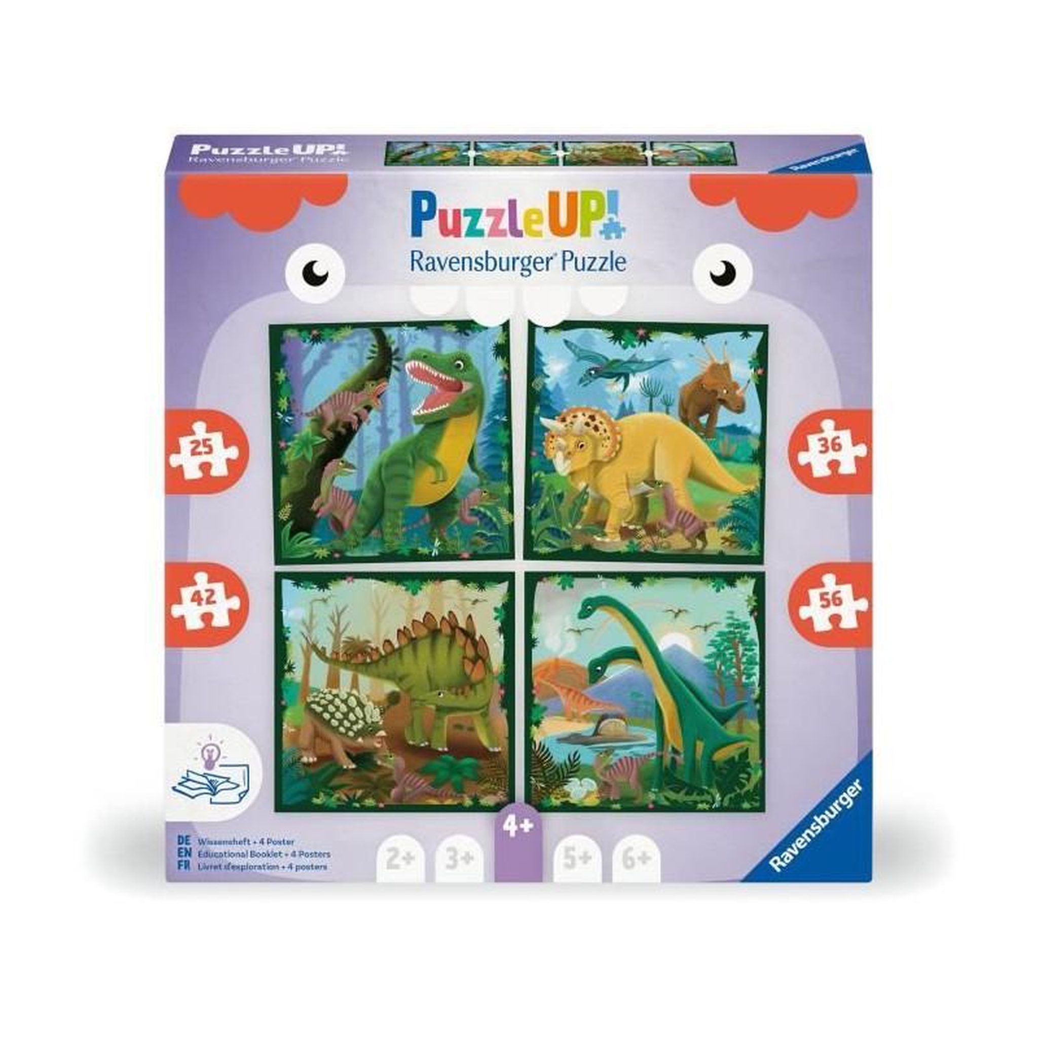 Voir la diapositive 3 : RAVENSBURGER Puzzle Les Dinosaures 12004003 – Ravensburger – Puzzle Enfant UP! – Dès 4 ans – Thème Animaux – Haute qualité