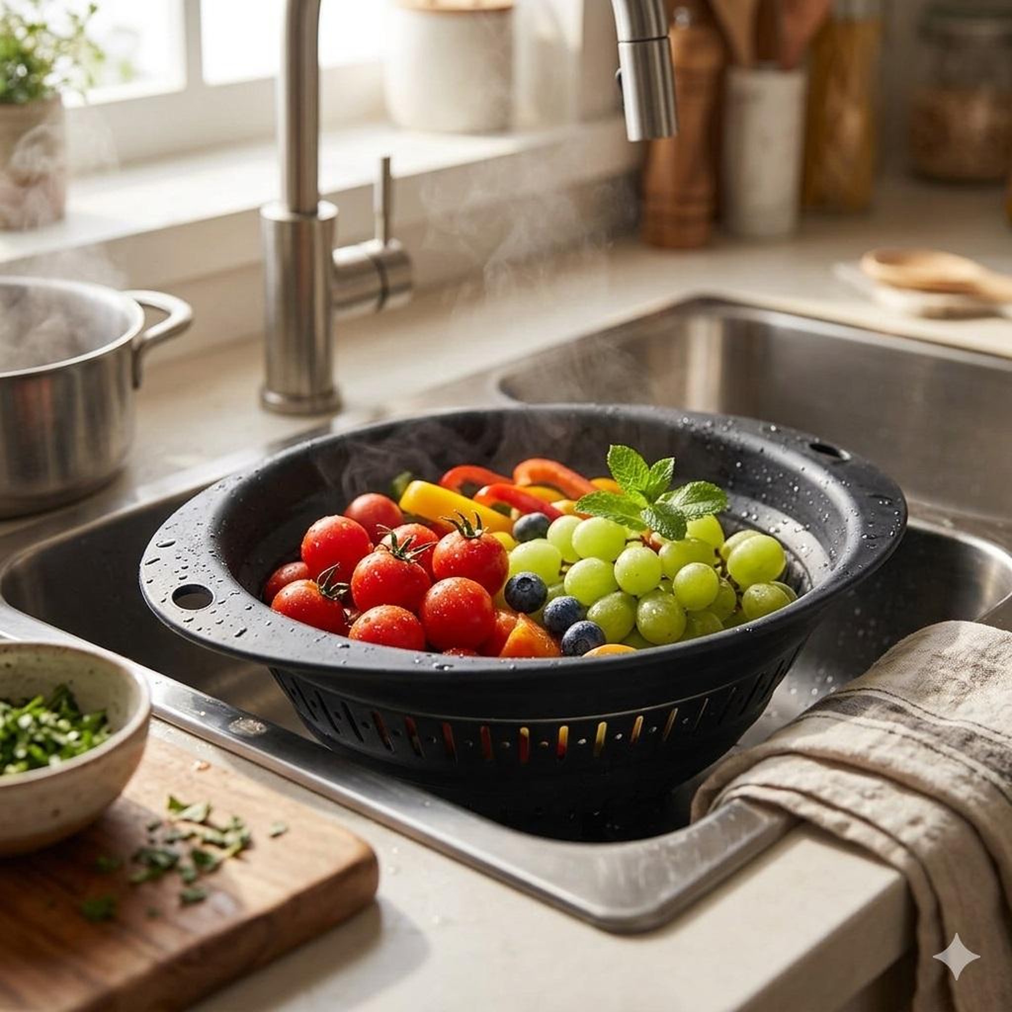 Voir la diapositive 2 : Eden Passoire rétractable 2.5 l couleurs