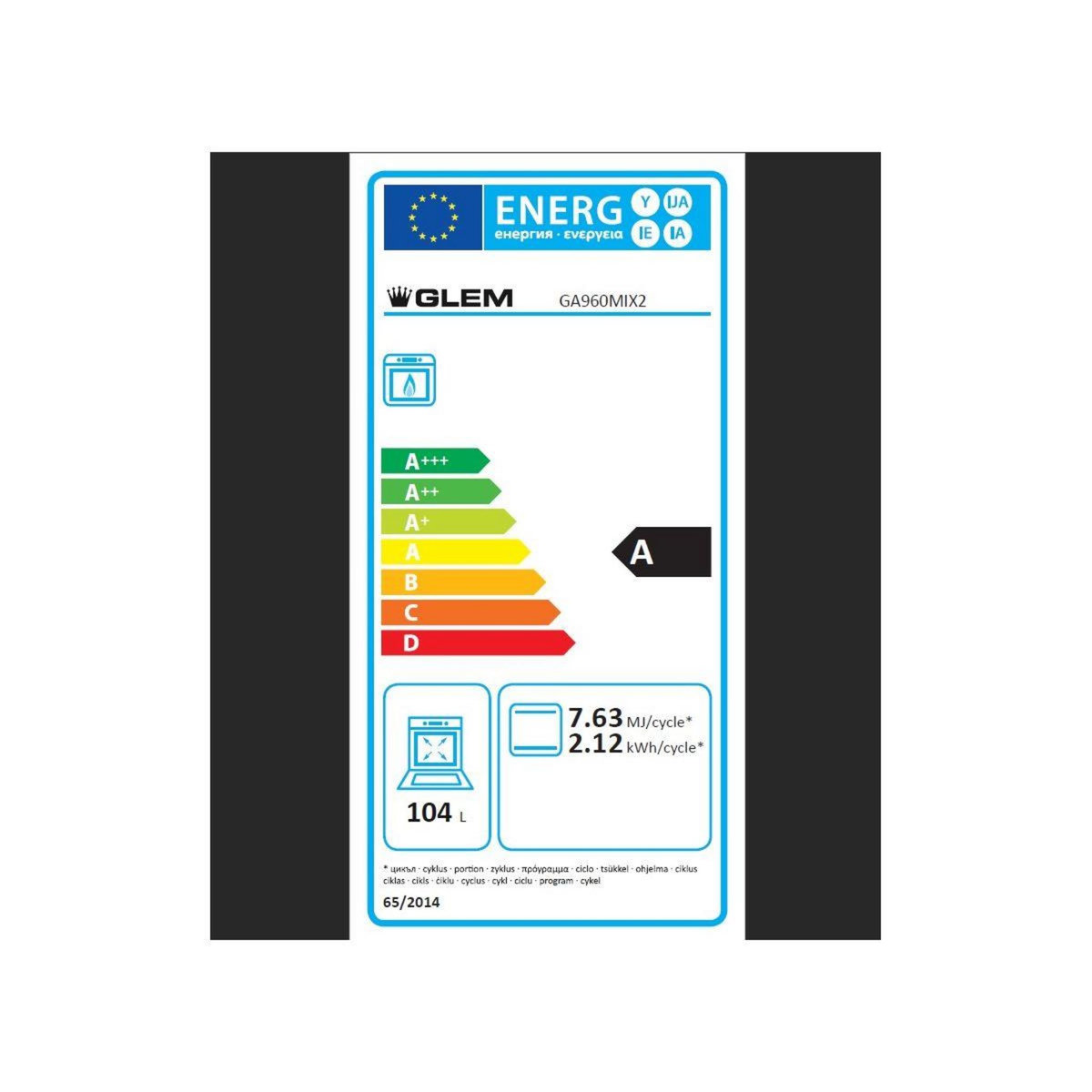 Glem Piano de cuisson gaz GA960MIX2